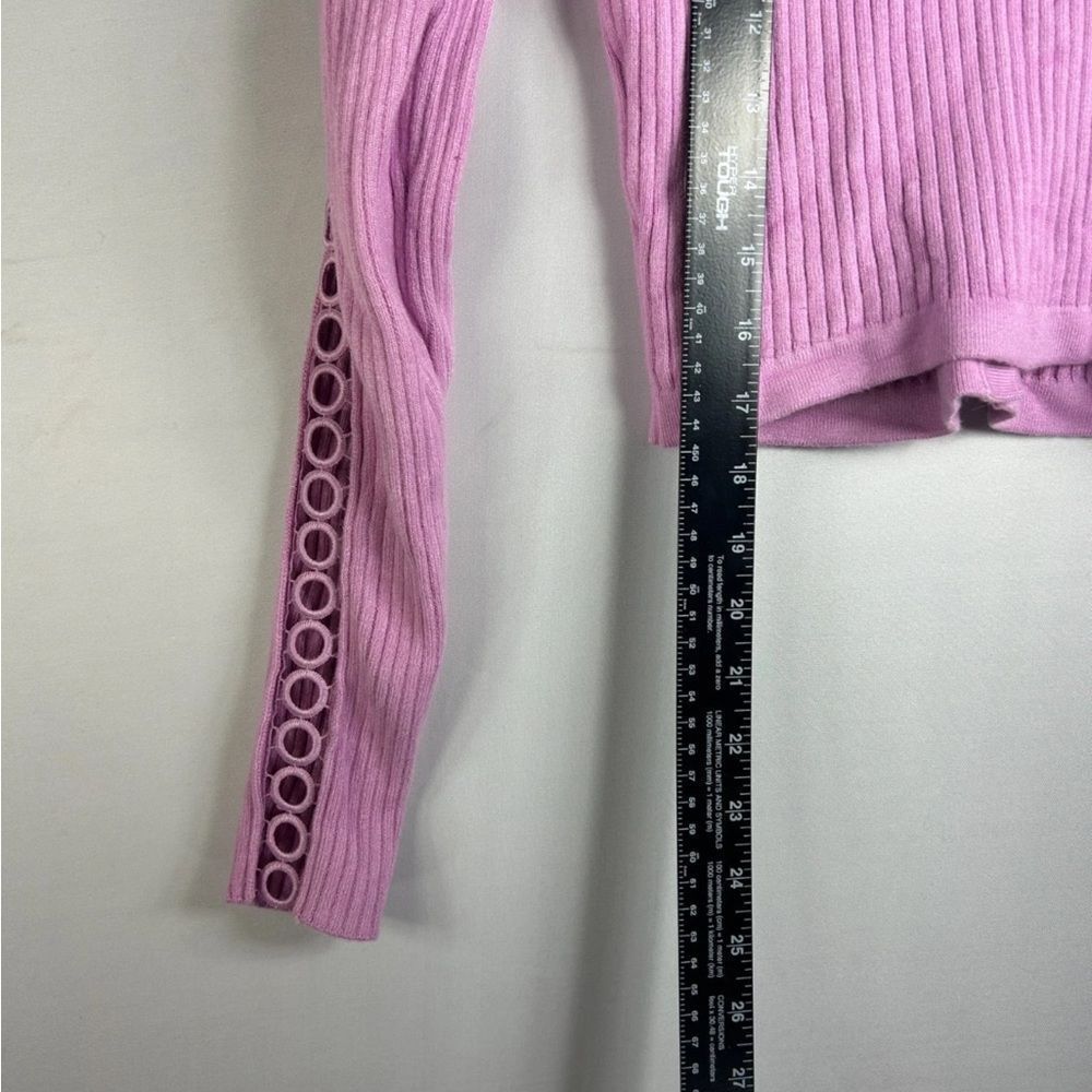 Marciano Guess ladies Knit Cardigan Sweater XS purple Buttons crochet academia - Picture 6 of 9